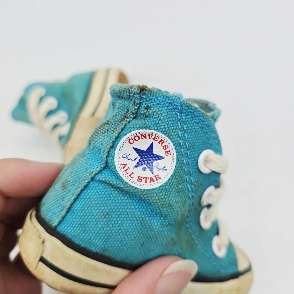 Vintage 70s 80s Converse Chuck Taylor Size 3 All Star Blue Kids Made In Korea